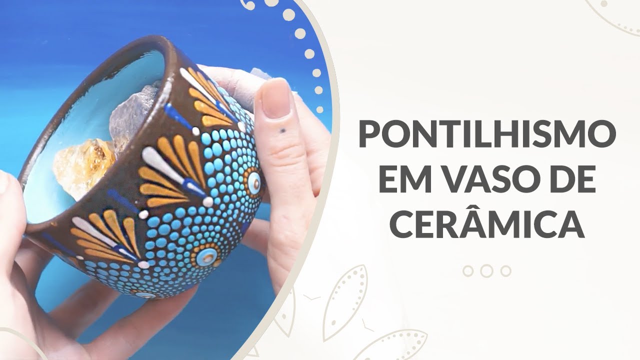 COMO FAZER PONTILHISMO EM VASO DE CERÂMICA | VOCÊ VAI AMAR 😍 | Moon Mandalas - Monique Rocha