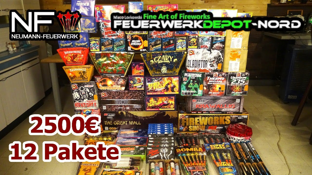 Feuerwerkdepot Nord + Neumann Unboxing 2025/26 | 2500€ | 12 Pakete