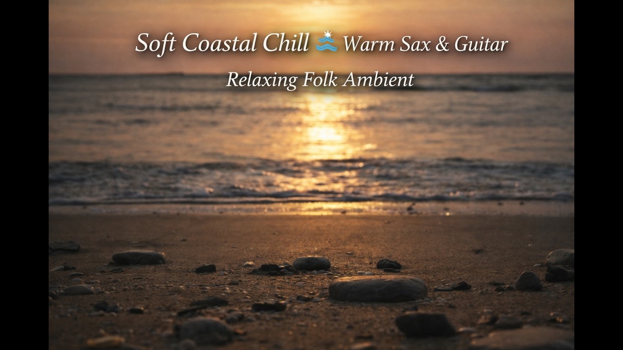 Soft Coastal Chill 🎷 Warm Sax & Guitar | Relaxing Ambient Folk