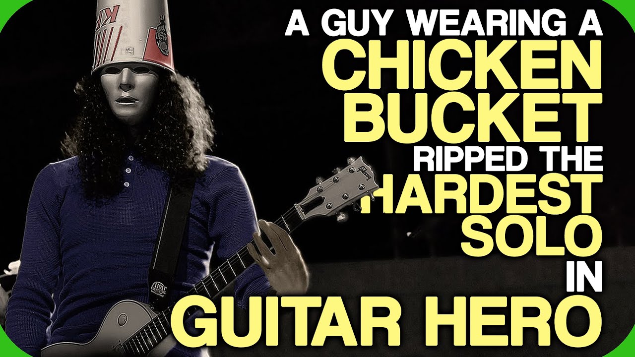 A Guy Wearing a Chicken Bucket Ripped The Hardest Solo In Guitar Hero (The Fact Fiend Band)