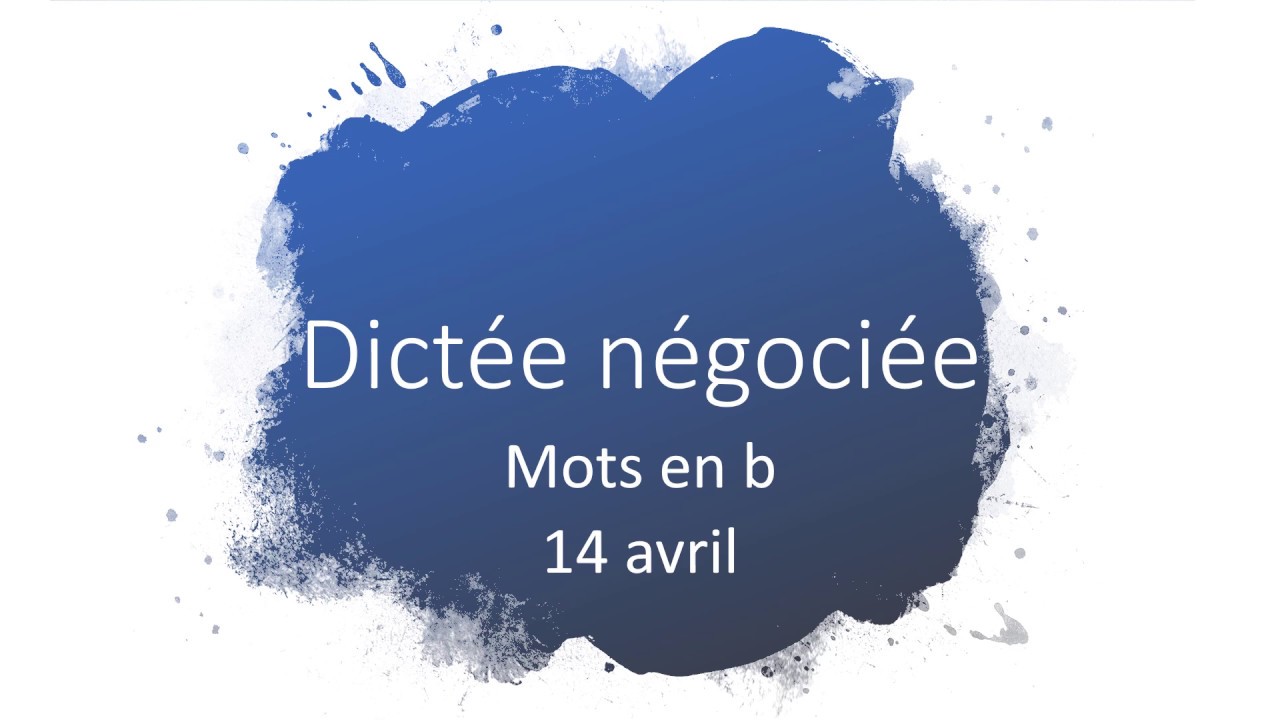 dictée négociée b