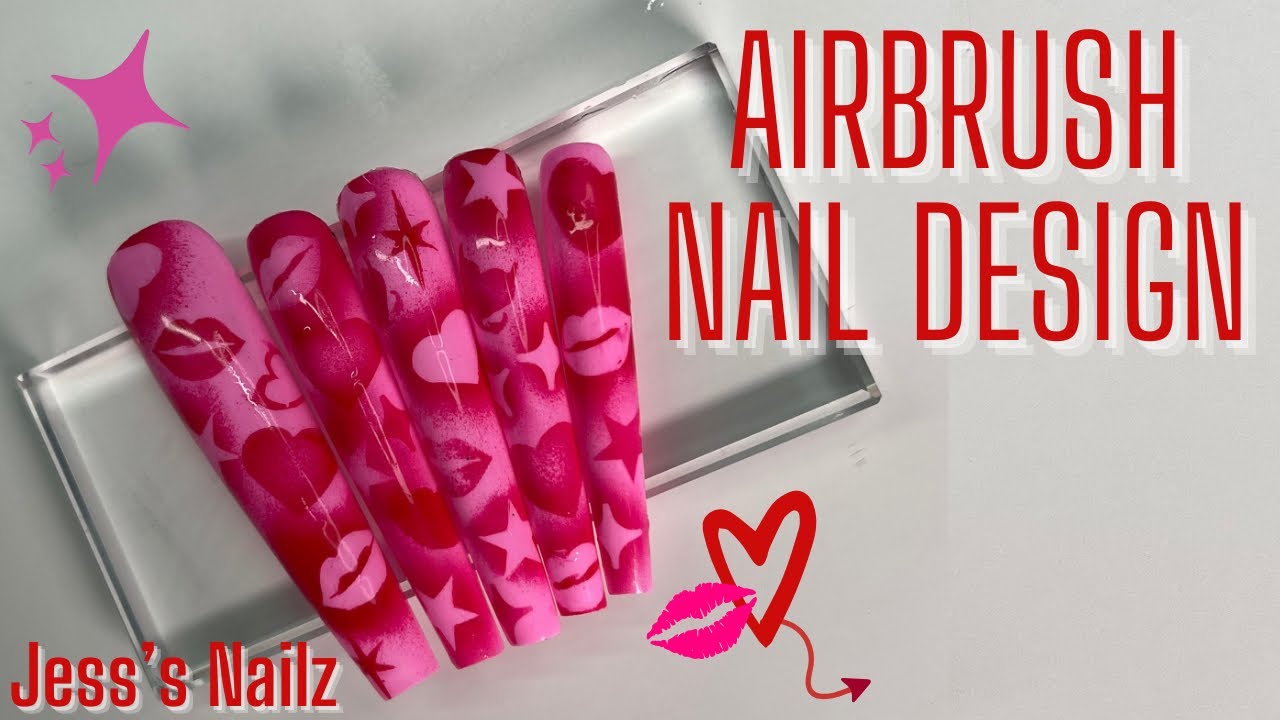 AirBrush Nail Design | Valentine’s Inspired AirBrush