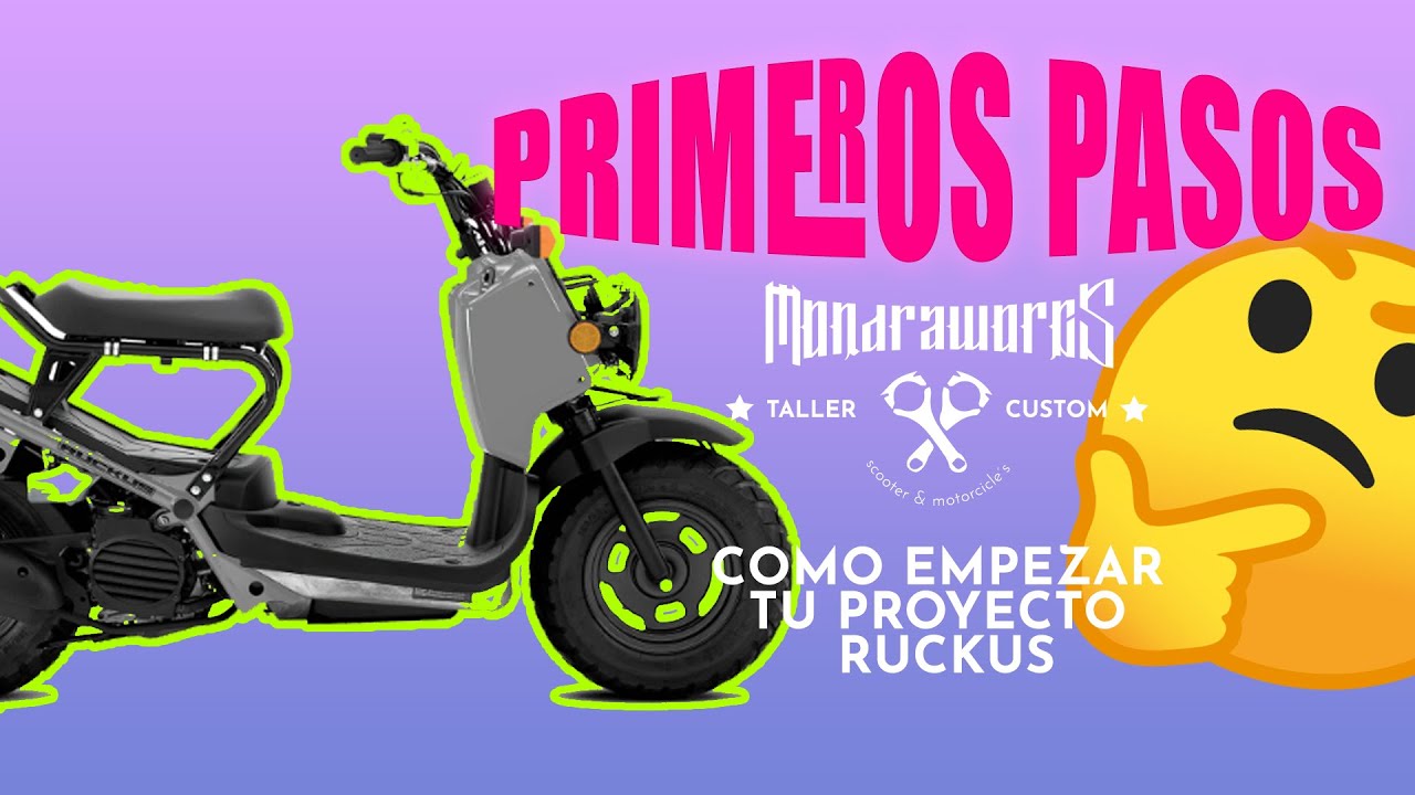 Motoneta tipo Ruckus  - limpiar cuadro asiento y posapiés