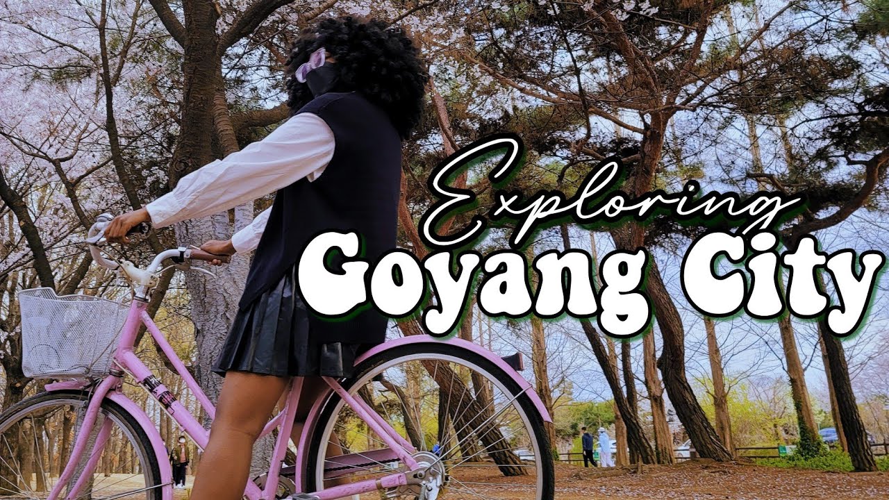 A Day in The Life Biking Around Ilsan Lake Park & a Forest Cafe | Black in Korea
