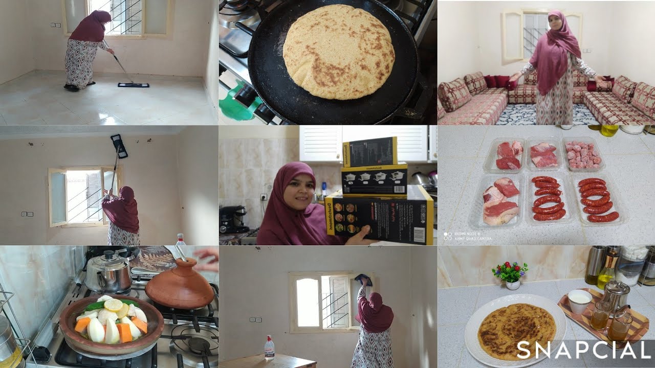 روتين ديال تخمال والحكان وتشماش هادشي طلع كيحمق يأختي واخة تمارة💪مشتريات الكوزينة من بيم✅تحضيرت مسبق