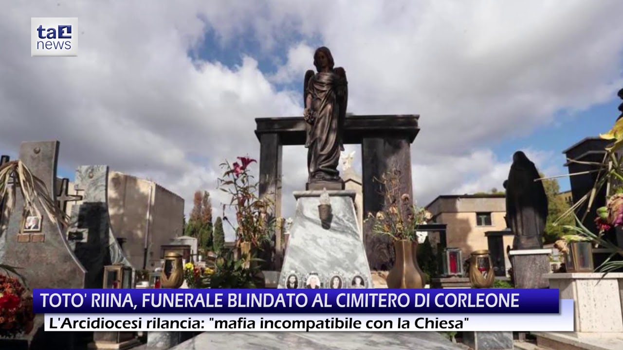 TOTO' RIINA, FUNERALE BLINDATO AL CIMITERO DI CORLEONE