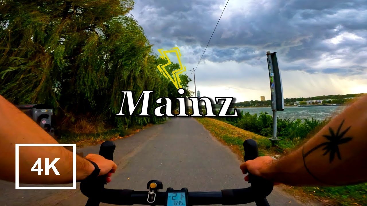 Riding the Gravel Bike into a Thunderstorm in Mainz, Germany | Rose Backroad AL | 4K