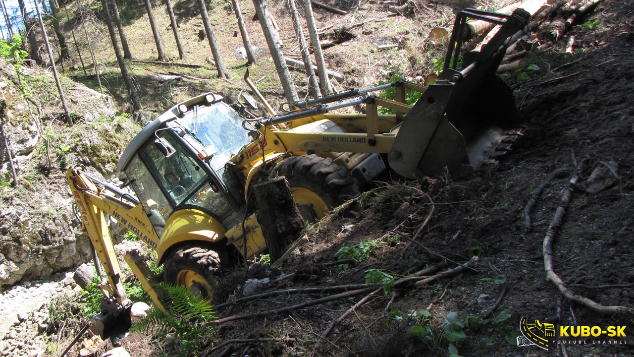 New Holland LB 115.B - backhoe extreme digging