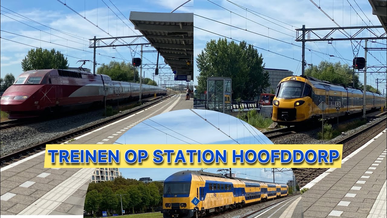 Treinen op station Hoofddorp 