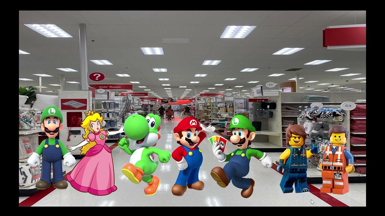 Twin Brother Luigi and his friends behave at Target