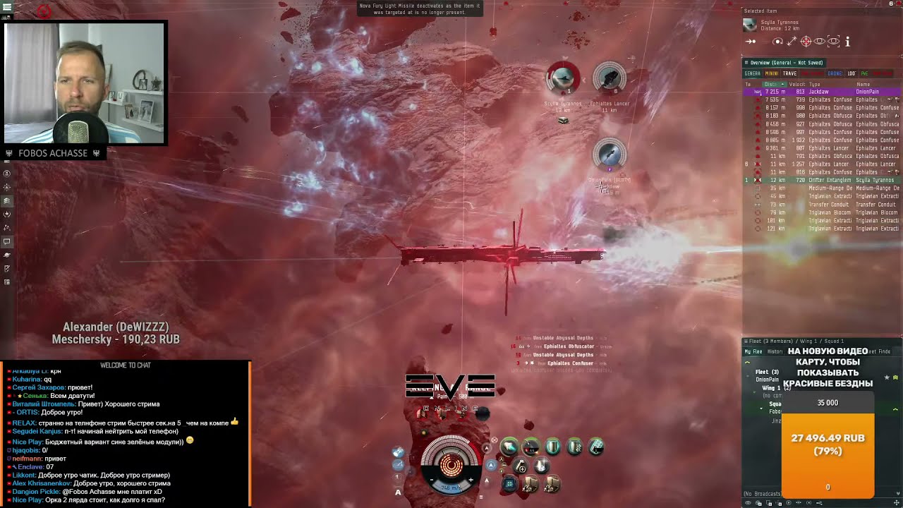 EVE online: Jackdaw флот в Т5 Dark Abyss