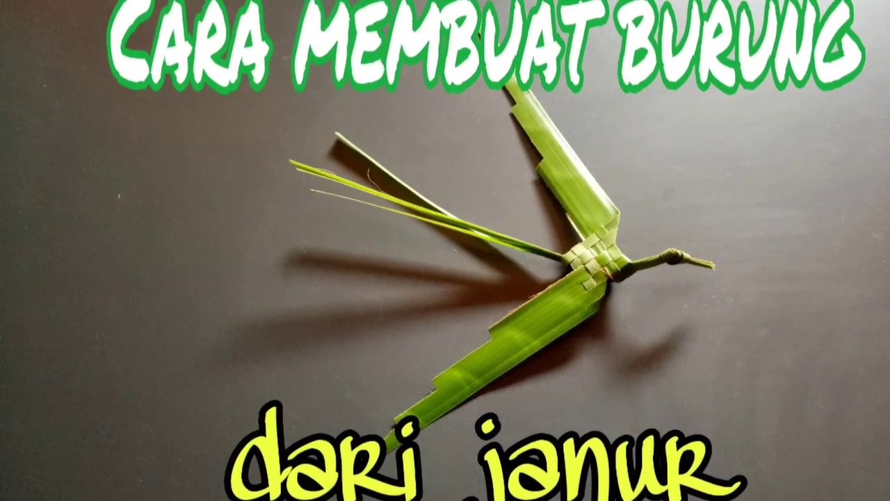 Kreasi janur membuat burung bagian kembar mayang