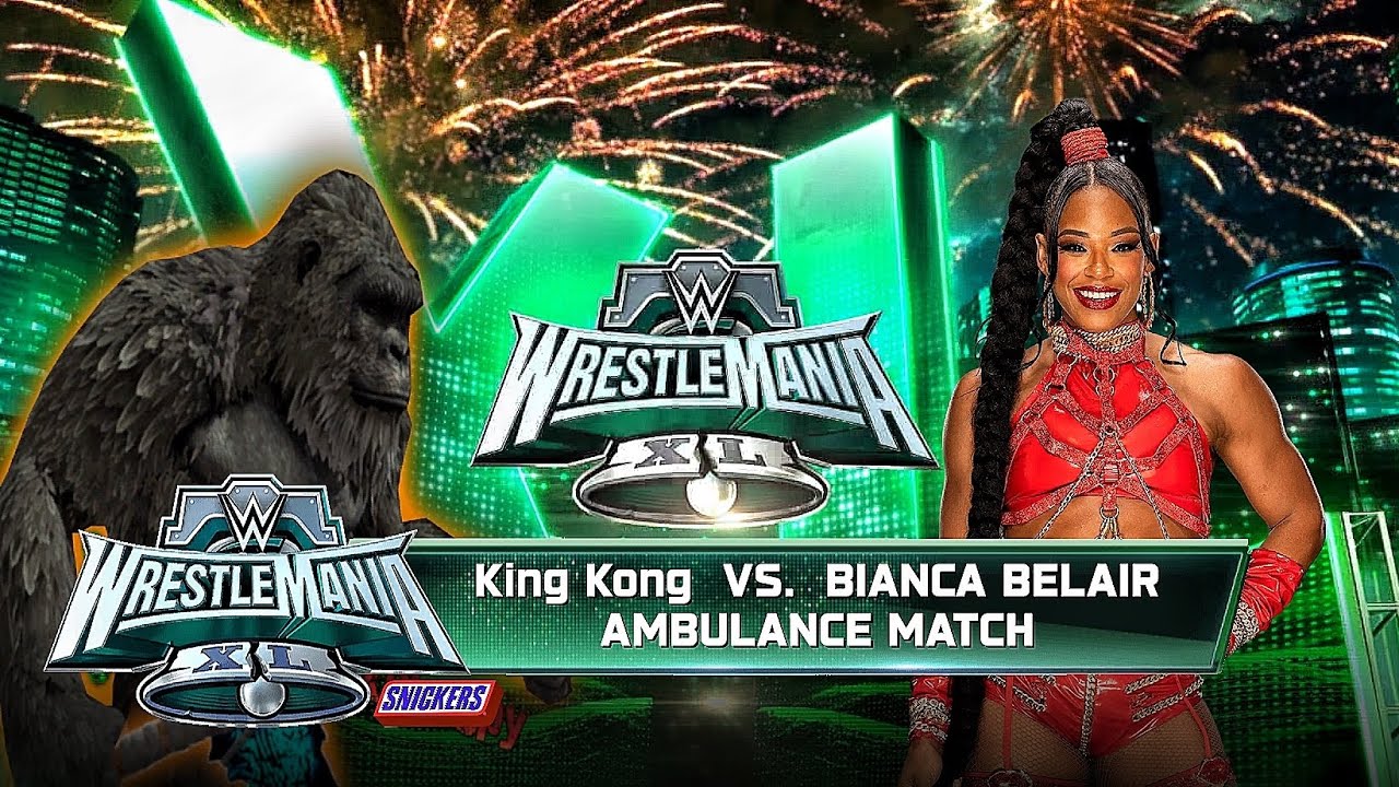 King Kong Vs Bianca Belair - Ambulance Match At WWE MAIN EVENT