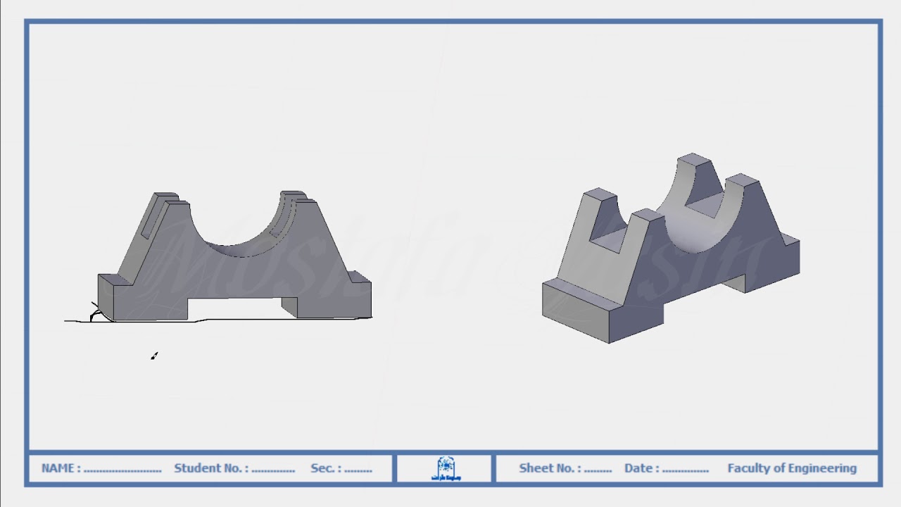 منظورات المجسم المختلفة (Isometric views)