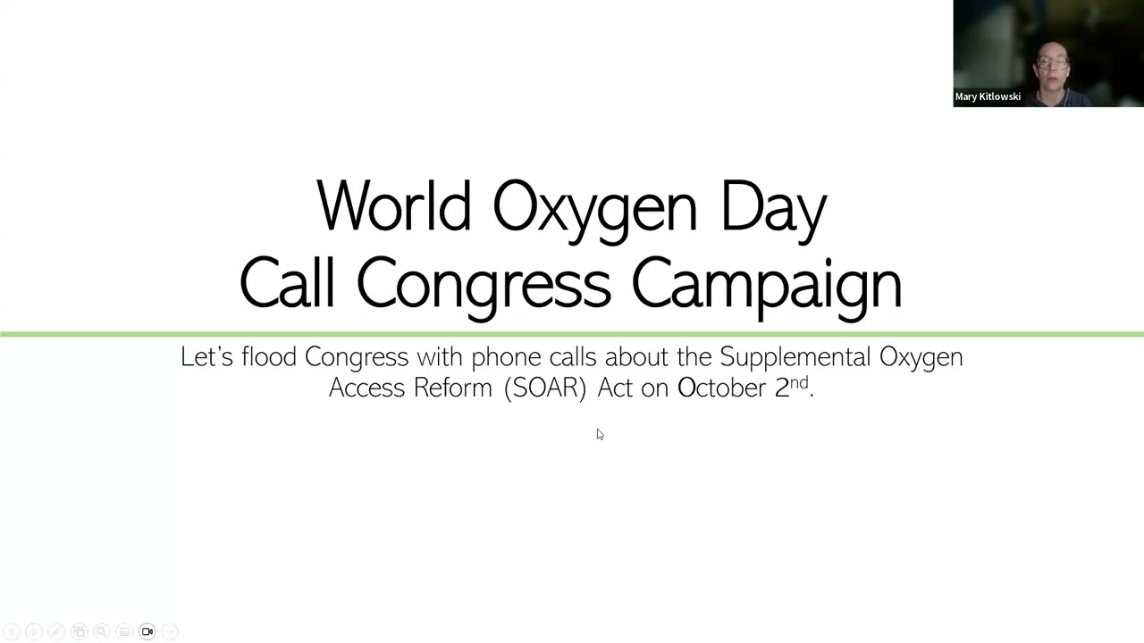 World Oxygen Day Call Congress Campaign for the Supplemental Oxygen Access Reform (SOAR) bill