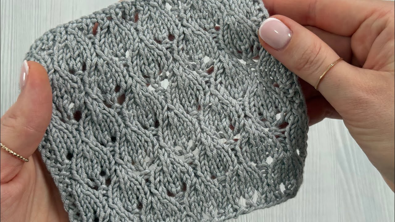 Теневой узор спицами Schattenmuster stricken  Alternative zur glatten rechten Masche