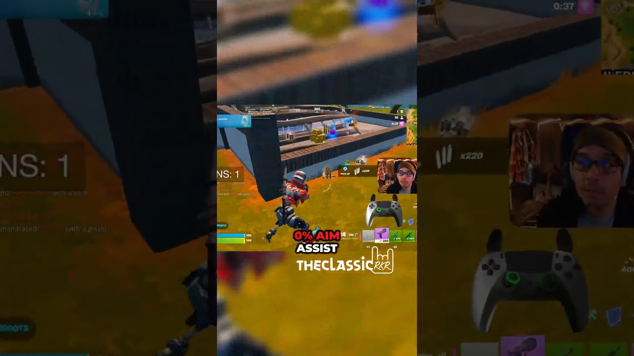 0% помощь при прицеливании, гиропистолет FRY #fortnitegyro #fortniteclips