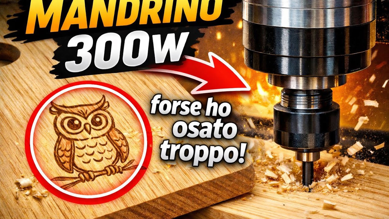 Forse ho chiesto troppo!!! CNC legno: prova incisione con frese economiche e mandrino da 300W
