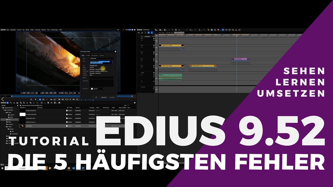 EDIUS - 5 häufigsten Fehler.