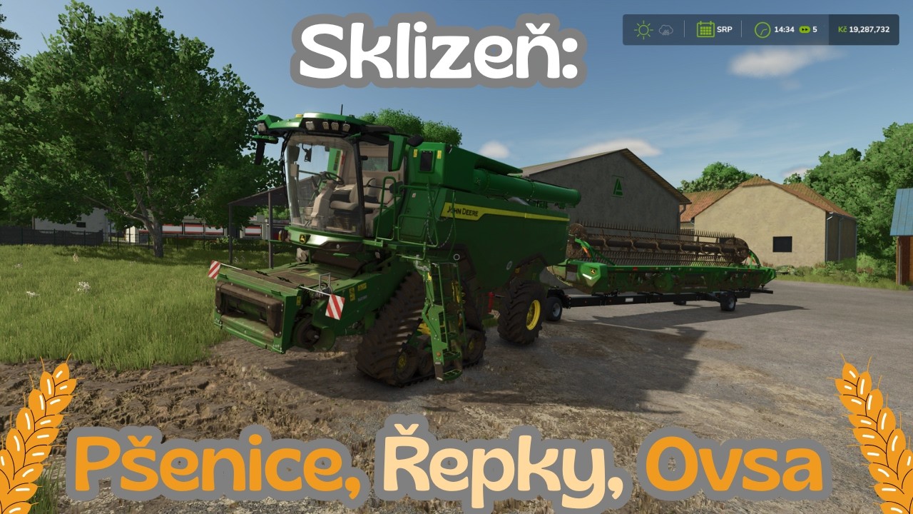 Čížkov | Timelapse | Farming simulator 25 | Sklizeň: Pšenice, Řepky, Ovsa