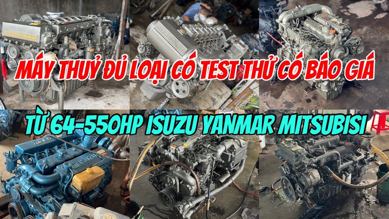 Bán Động Cơ Thuỷ Nhật Isuzu Yanmar Yamaha Mitsubishi Komatsu Turbo 0987,179,765 Chủ Bãi| Tâm Vlog