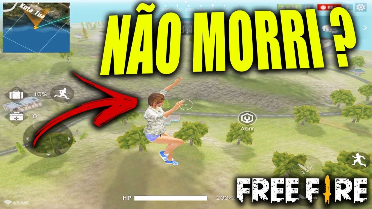 FREE FIRE BATTLEGROUNDS - CAI DO AVIÃO SEM PARAQUEDAS E NãO MORRI