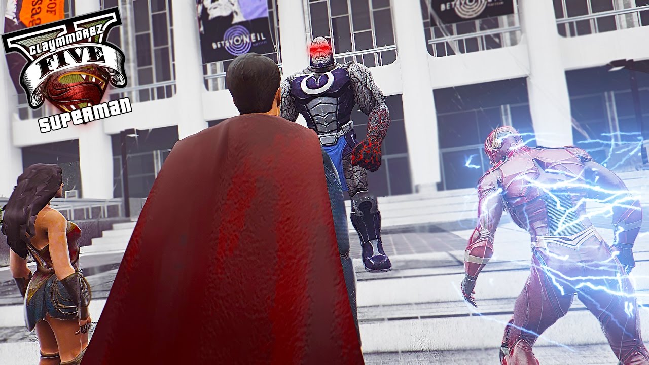 The Darkseid Invasion ! Justice League Battle (GTA 5 Ultimate Superman Mod)