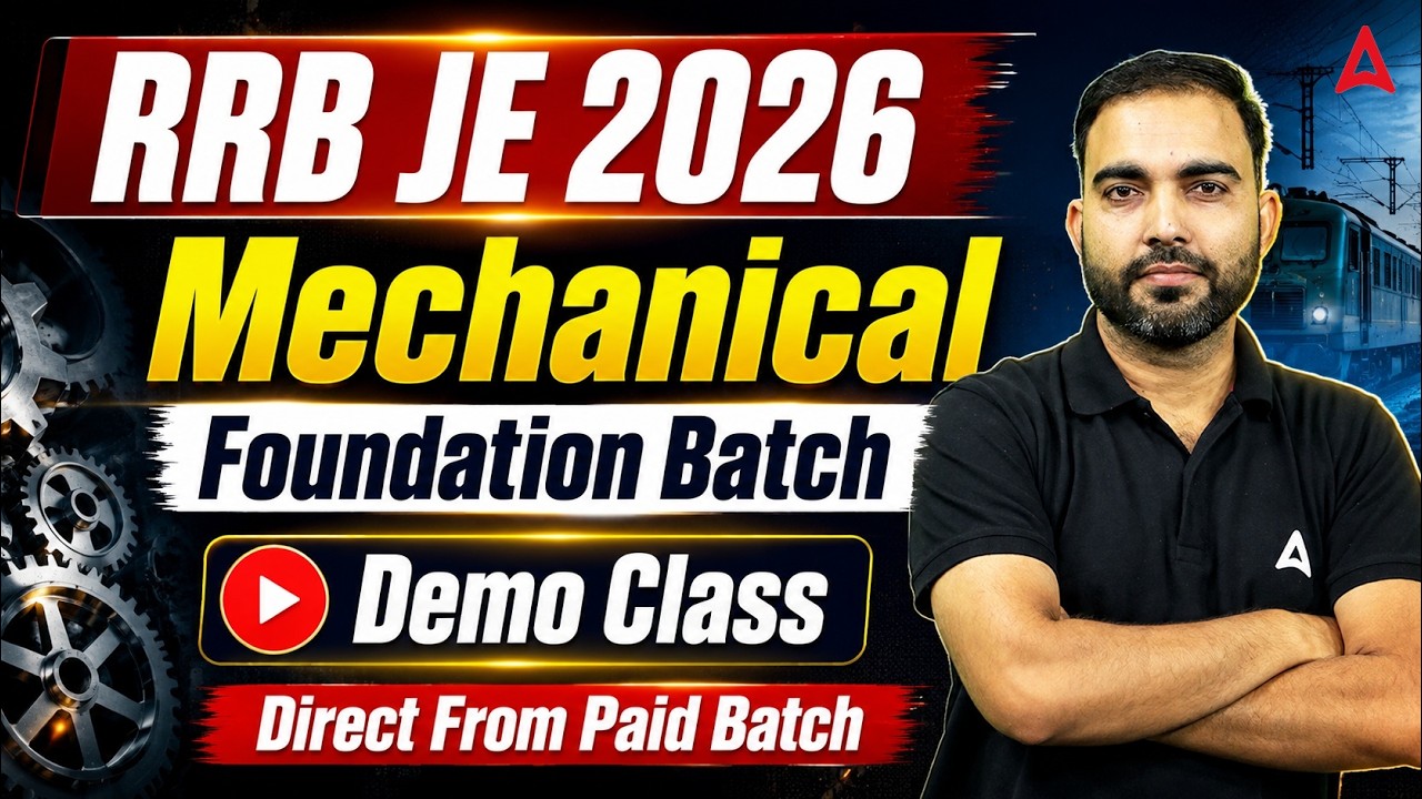 RRB JE 2026 | RRB JE Mechanical Foundation Batch | RRB JE Demo Classes | By RK Sir