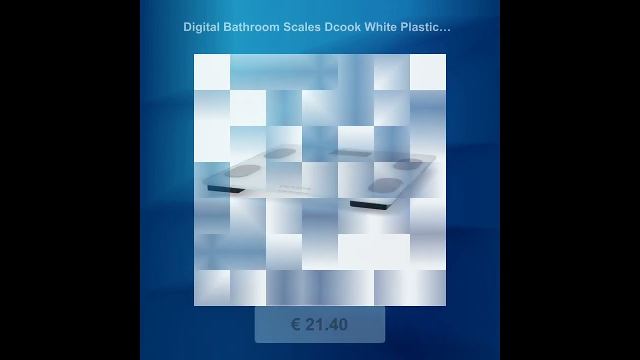 Digital Bathroom Scales Dcook White Plastic Tempered glass (30 x 30 x