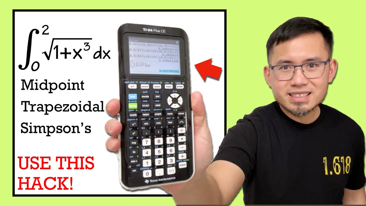The easiest way to do Midpoint, Trapezoidal, & Simpson's rules! (w/ TI84 graphing calculator)