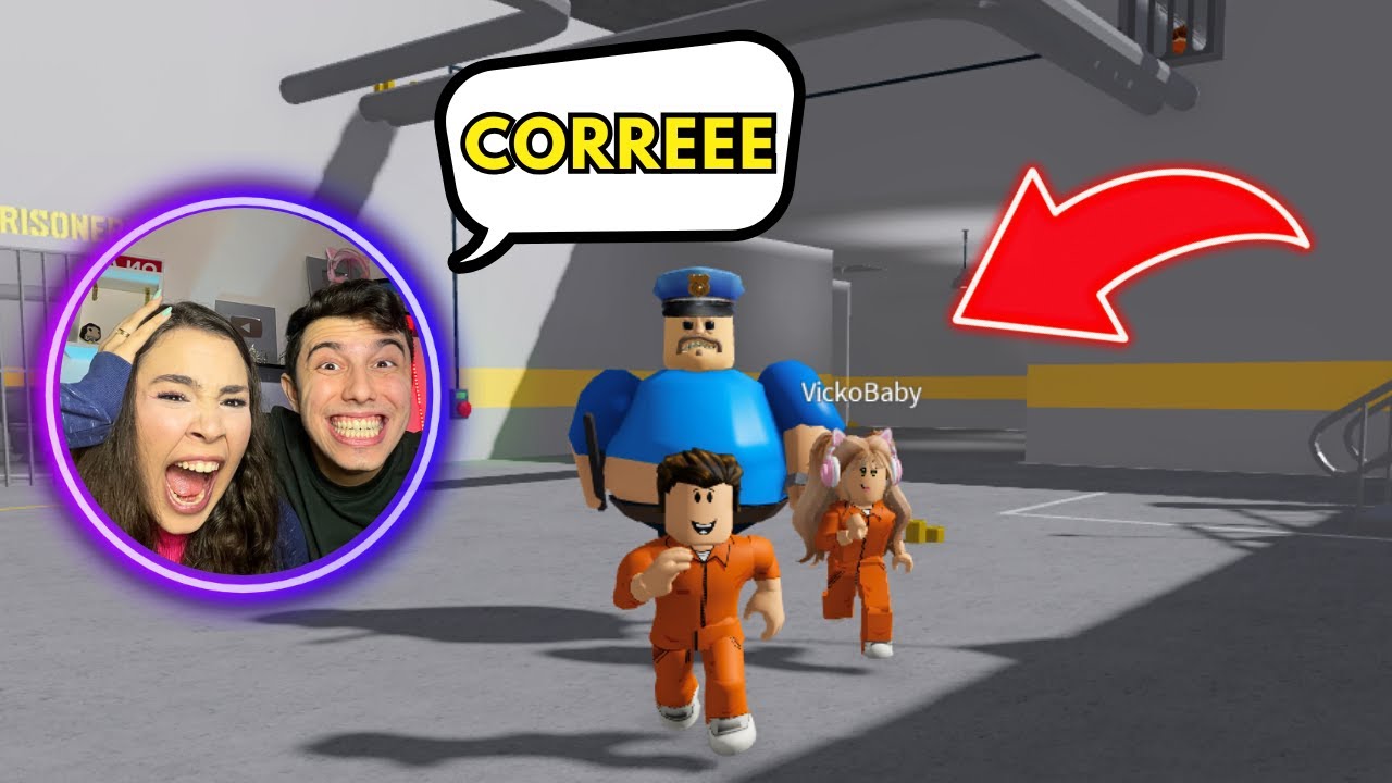 ZERAMOS FUJA DA POLICIA BARRY NO ROBLOX *virou uma competição