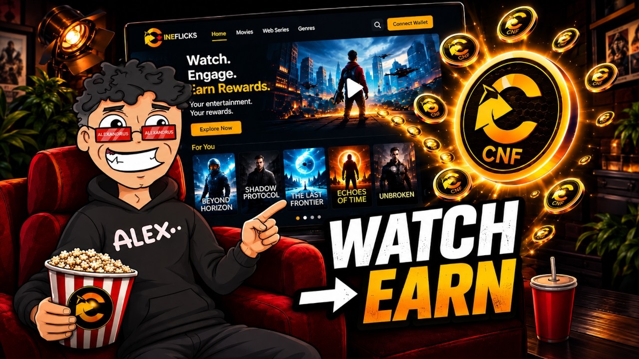 🎬 Watch Movies & Earn Crypto with Cineflicks - Web3 Platform that rewards viewers!