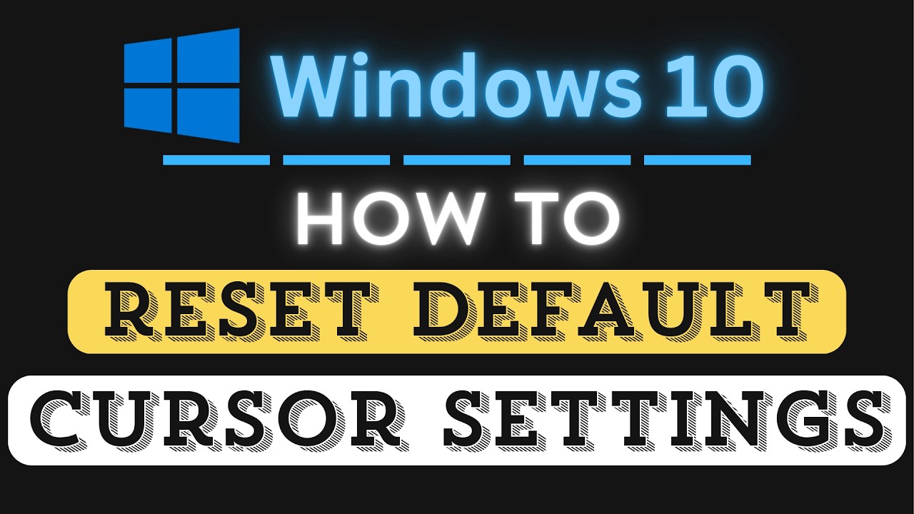 Как восстановить настройки указателя мыши по умолчанию в Windows 10 | Пошаговая инструкция