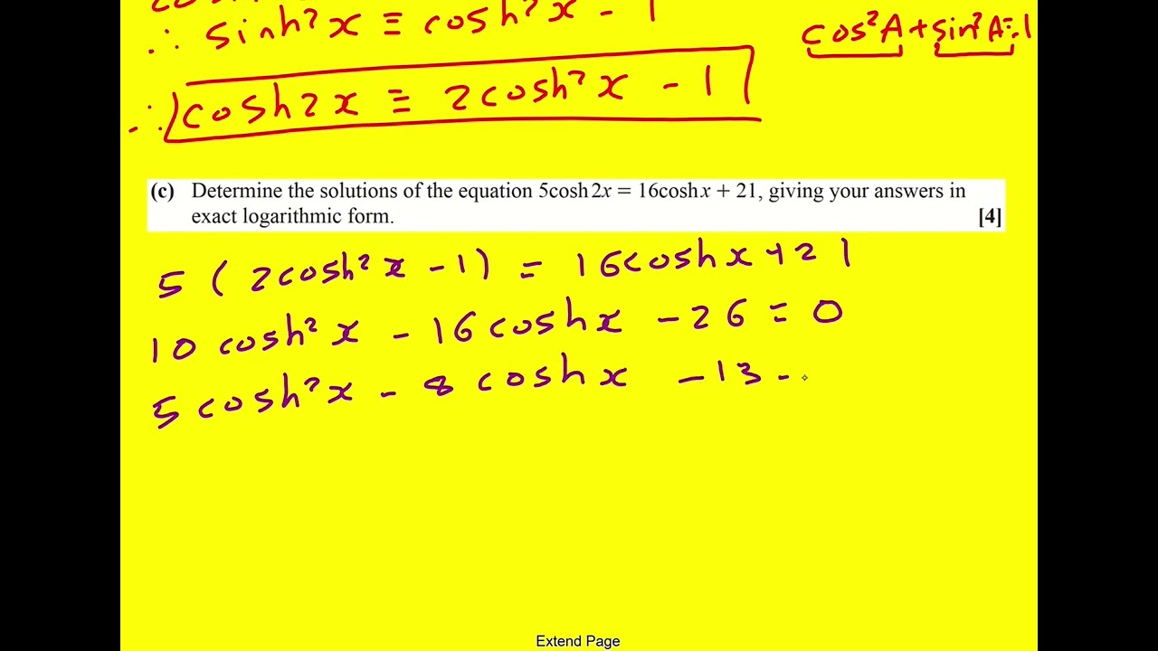 AL FM OCR Jun 2022 pure core paper 2 q5 (Further Maths A Level)