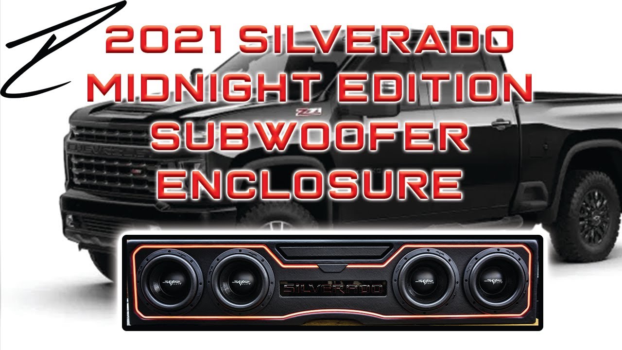 2021 Silverado 2500 HD Midnight Edition Subwoofer Enclosure