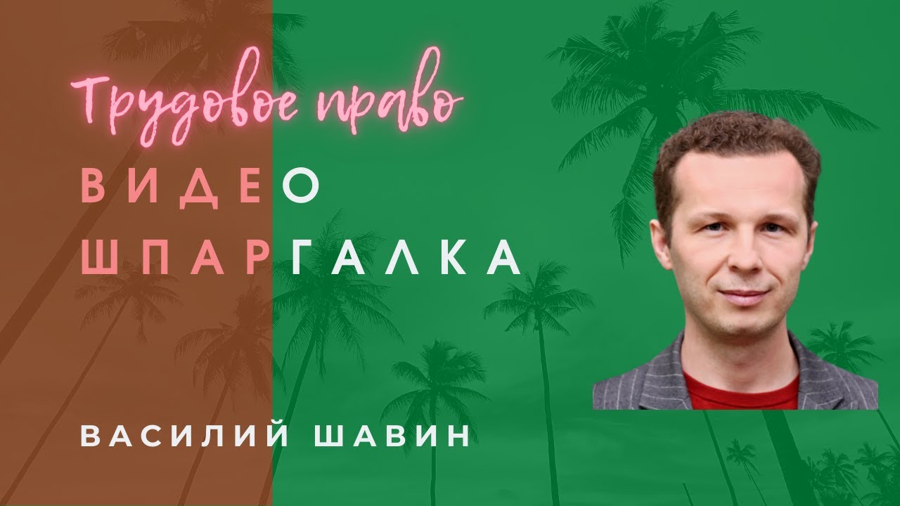 Видео шпаргалка 1. Предмет трудового права