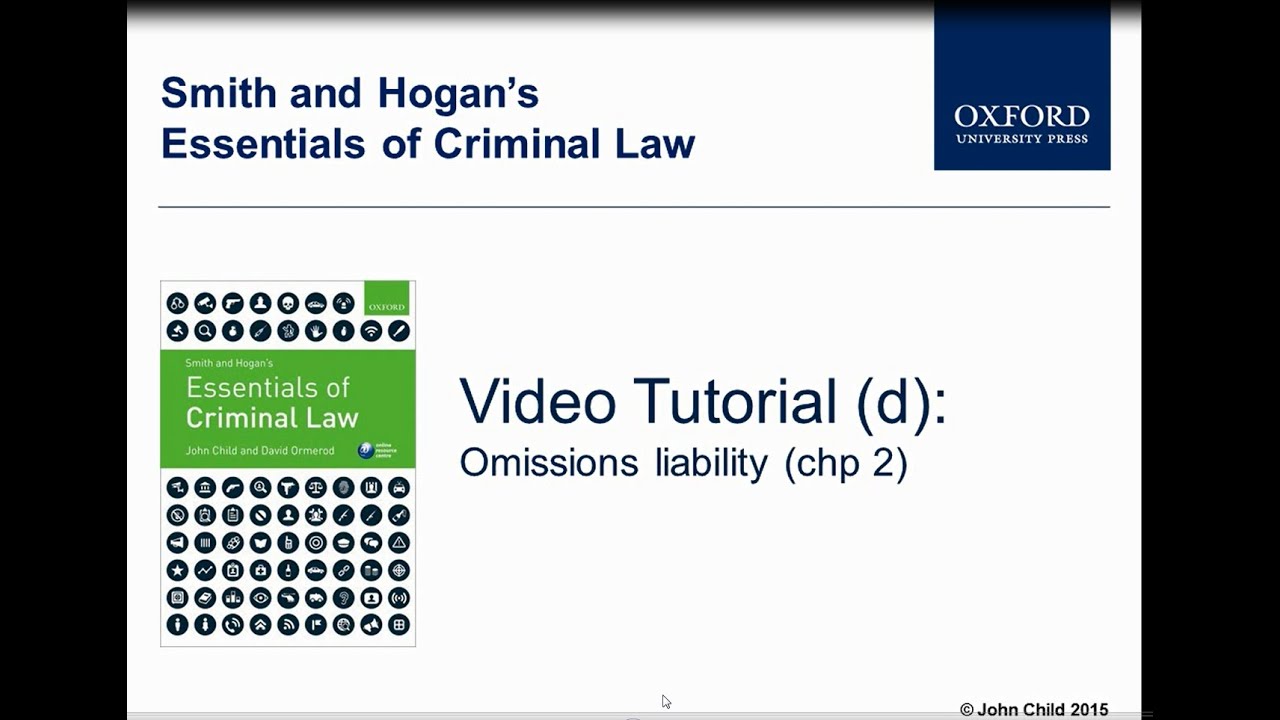 Omissions liability (chp 2) - Smith and Hogan’s Essentials of Criminal Law