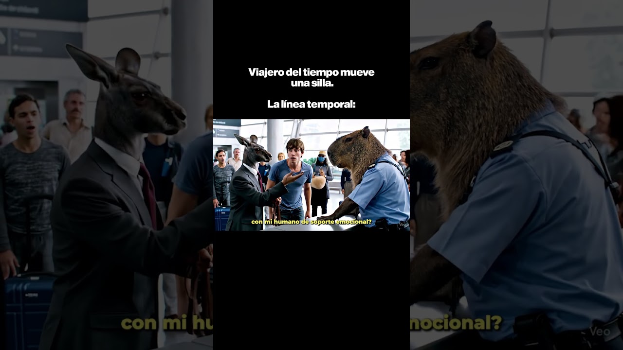 &iquest;Canguro de soporte emocional? 😶 #inteligenciaartificial #capibara #canguro #veo3