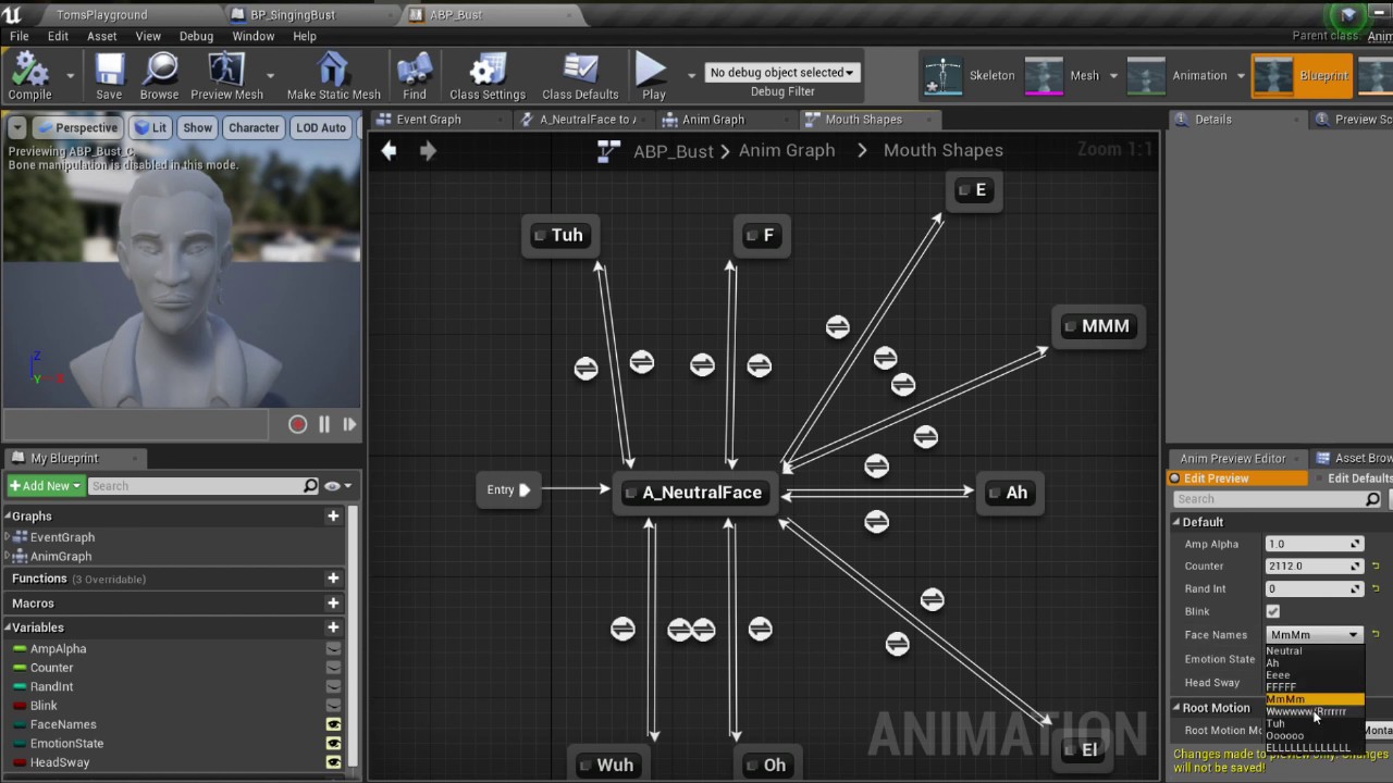 UE4 Dynamic Lip Sync Walkthough