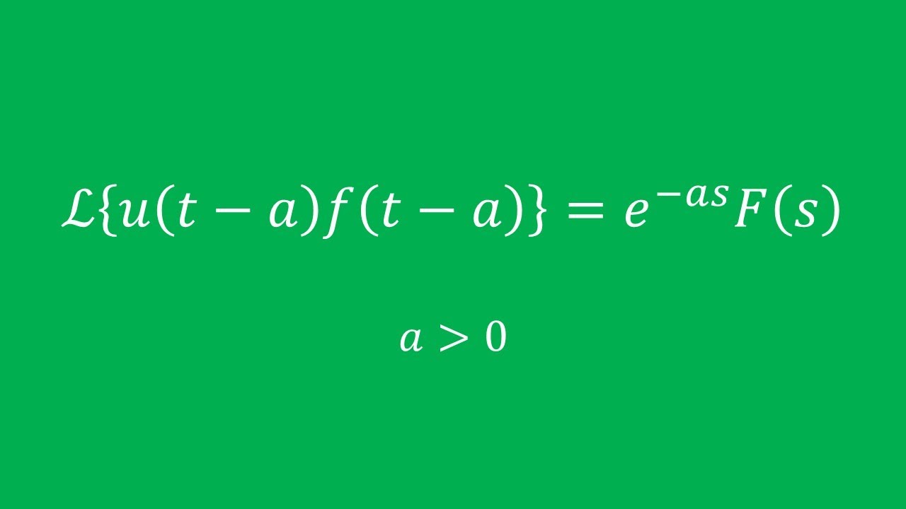 The Laplace Transform | The Second Shifting Theorem (Proof)