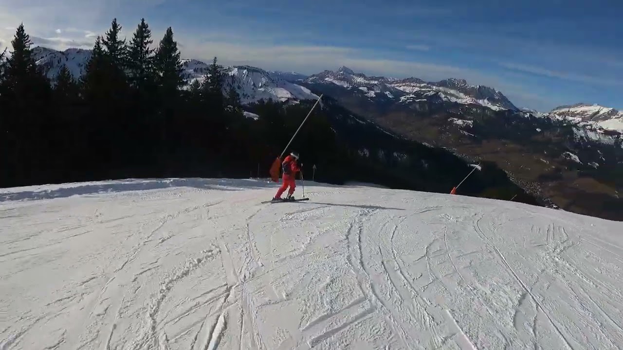 Megeve 12/21 trails next to Alpette chairlift