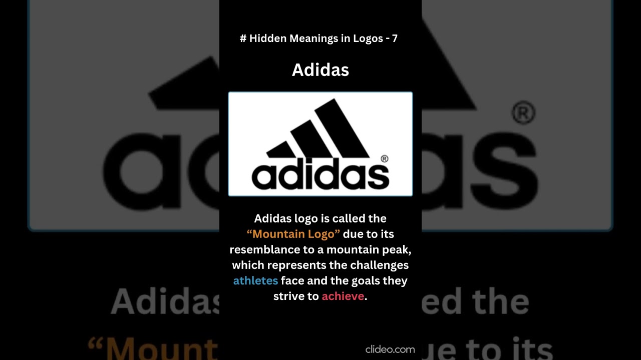 Hidden messages in Logos-7Adidas logo #adidas #adidasoriginals #logo #logodesigner #fact #facts