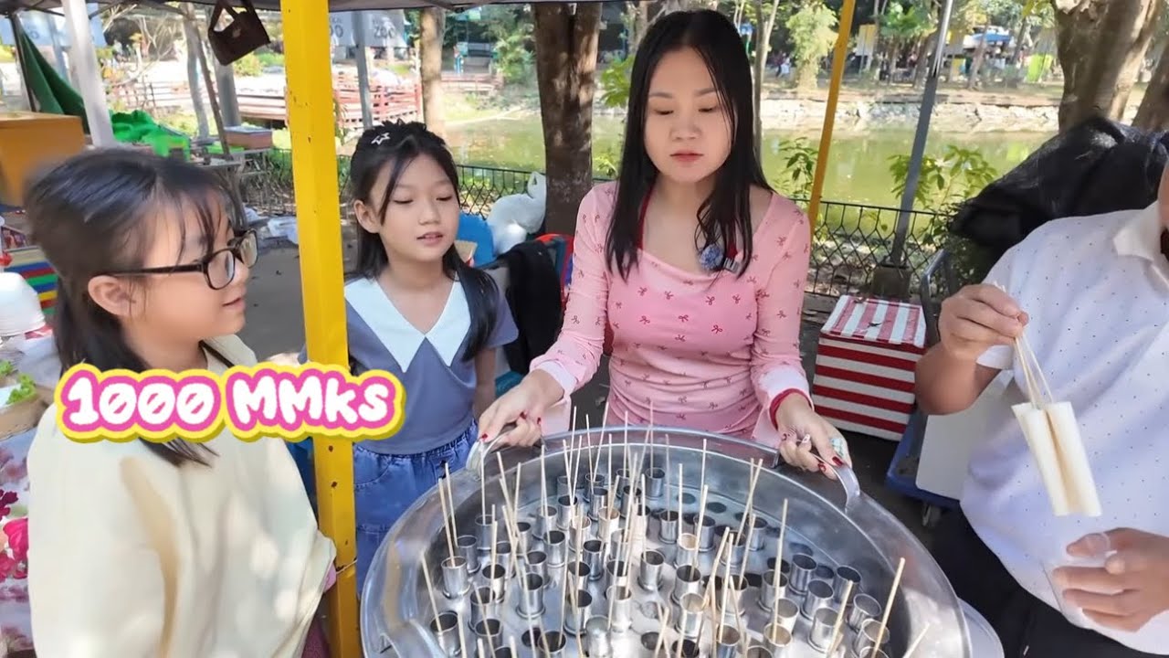 ငယ်ငယ်တုန်းက စားခဲ့တဲ့ နို့မလိုင်ရေခဲချောင်းစားရပြီ😊😍