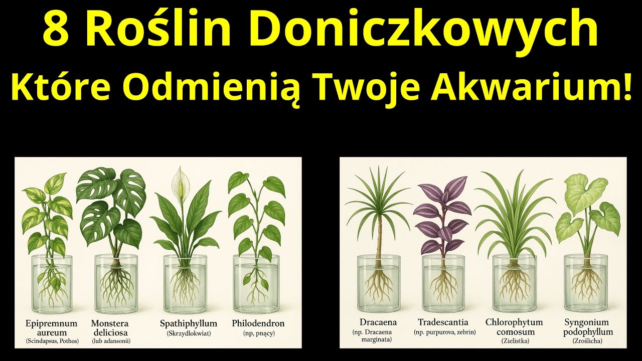 🌿 8 Roślin Doniczkowych, Które Odmienią Twoje Akwarium! | Naturalne Filtry i Zielona Magia nad Wodą.
