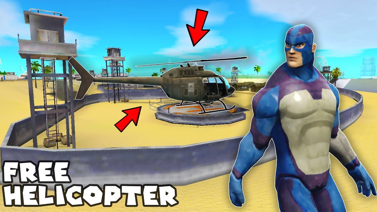 Free Helicopter in Rope Hero Mafia City wars by Game Definition Hindi Army Base Rope Hero Vice Town