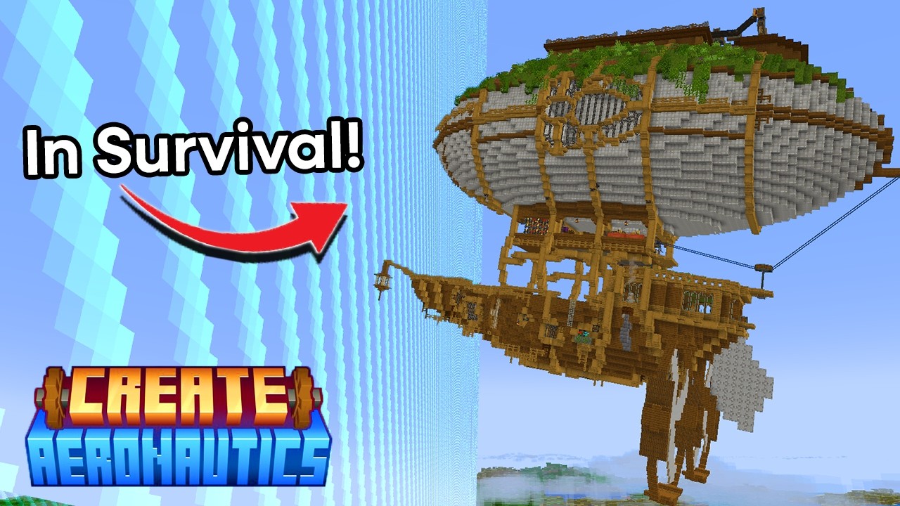 We're Flying to the WORLD BORDER in Survival Create Aeronautics