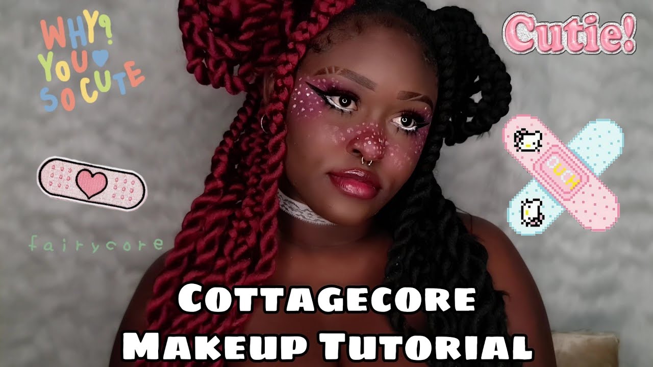 Cottagecore makeup tutorial / Dark skin makeup / Fairycore