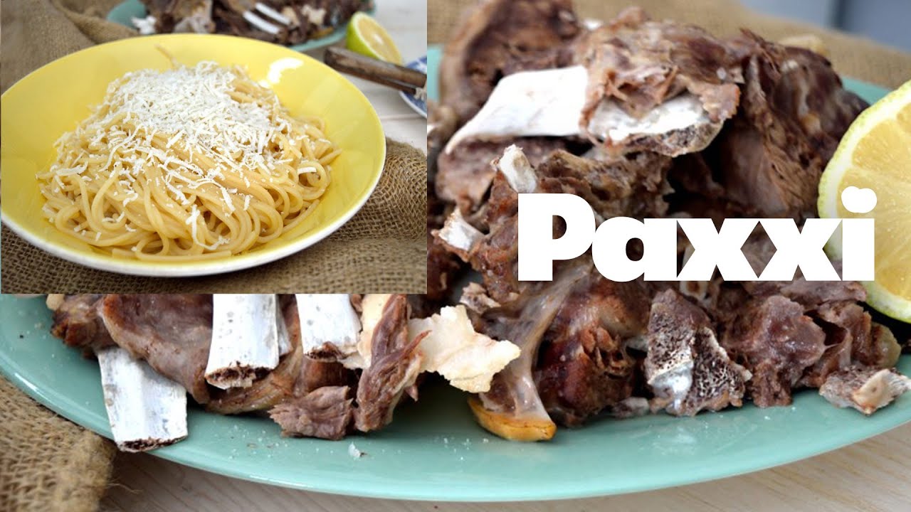 Κρητική κατσίκα με μακαρόνια και ανθότυρο - Paxxi Ε44 - Cretan goat with macaroni and anthotyro