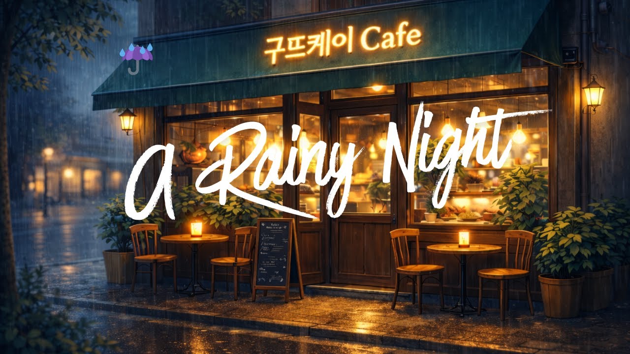 [ASMR] 🌧️비 오는 밤, 조용한 카페 | Rainy Night Cafe Ambience ASMR