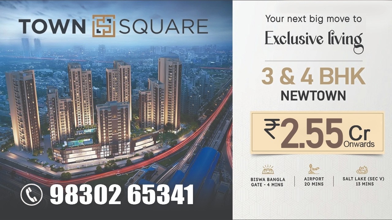 Srijan Town Square - 3 & 4 BHK Luxury Apartments New Town, Kolkata